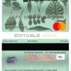 Fillable Ecuador Banco Bolivariano mastercard debit card Templates | Layer-Based PSD