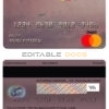 Fillable Ecuador Central Bank mastercard debit card Templates | Layer-Based PSD