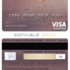 Editable Ecuador Central Bank visa signature card Templates in PSD Format