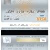 Editable Brazil Caixa bank visa card debit card Templates in PSD Format
