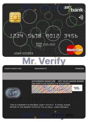 Editable Czech Air Bank mastercard Templates in PSD Format