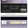 Editable India Axis bank visa signature card Templates in PSD Format