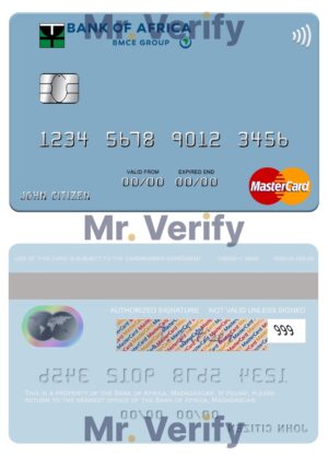 Africa Editable Docs 10 Editable Madagascar Bank of Africa mastercard credit card Templates in PSD Format