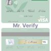 Editable Morocco Crédit Agricole du Maroc bank visa debit card Templates in PSD Format