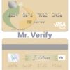 Editable Saint Kitts and Nevis Bank of Nevis visa debit card Templates in PSD Format