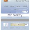 Editable San Marino Banca di San Marino visa debit card Templates in PSD Format