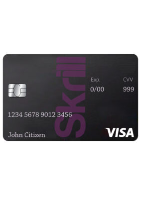 Editable Skrill Visa Debit card Templates