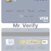Editable Timor-Leste Banco Nacional Ultramarino building visa debit card Templates in PSD Format