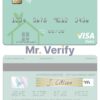 Editable Togo Financial Bank visa debit card Templates in PSD Format