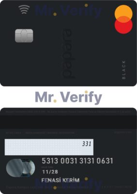 Editable Turkey Papara MasterCard Templates in PSD Format