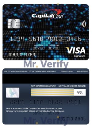 USA Editable Templates 12 Editable USA Capital One bank visa signature card Templates in PSD Format