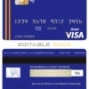 Editable yellowdo universal multipurpose bank visa credit card Templates in PSD Format