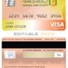Editable Egypt National Bank visa electron card Templates in PSD Format