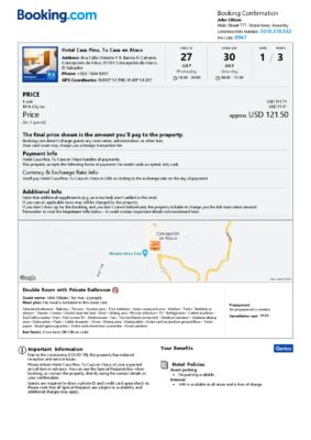 Customizable El Salvador Airbnb Reservation Template | Word & PDF Formats