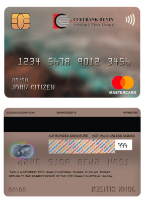 Fillable Equatorial Guinea CCEI Bank mastercard Templates