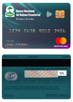 Fillable Equatorial Guinea The National Bank mastercard Templates