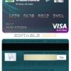 Editable Equatorial Guinea The National Bank visa electron card Templates in PSD Format