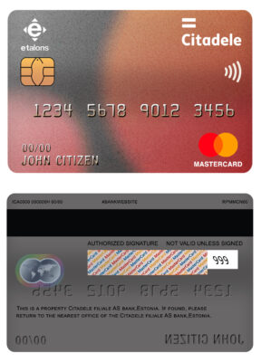 Fillable Estonia Citadele bank mastercard Templates | Layer-Based PSD