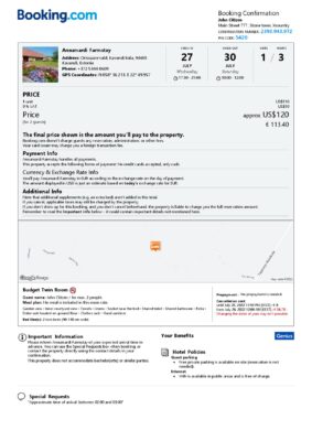 Editable Estonia Hotel Booking Form Template | Fillable PDF
