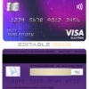Editable Estonia Inbank visa electron card Templates in PSD Format