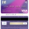 Editable Estonia Luminor Bank visa electron card Templates in PSD Format