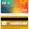 Editable Ethiopia Bank of Abyssinia bank visa gold card Templates in PSD Format