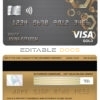 Editable Ethiopia Commercial Bank visa gold card Templates in PSD Format
