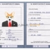 Fiji dog Fake PSD Passport | Instant Download