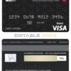 Fillable Bahrain Al Baraka bank visa card debit card Templates | Layer-Based PSD
