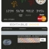 Fillable Bhutan National Bank mastercard debit card Templates | Layer-Based PSD