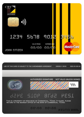 Fillable Chad Commercial bank mastercard Templates | Layer-Based PSD
