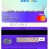 Fillable Egypt Al Ahli Bank of Kuwait mastercard Templates | Layer-Based PSD