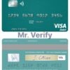 Fillable France Credit Agricole Bank visa debit card Templates | Layer-Based PSD