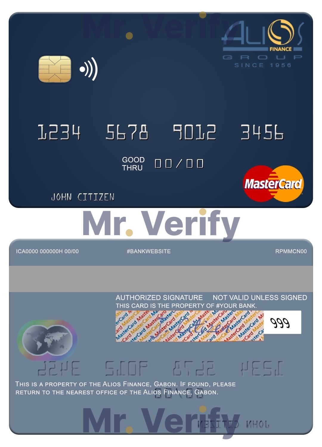 Fillable Gabon Alios Finance mastercard Templates | Layer-Based PSD