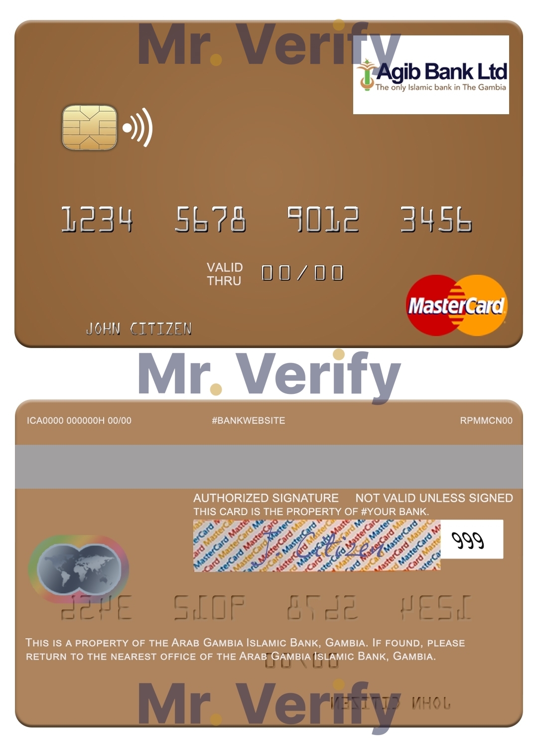 Fillable Gambia Arab Gambia Islamic Bank mastercard Templates | Layer-Based PSD