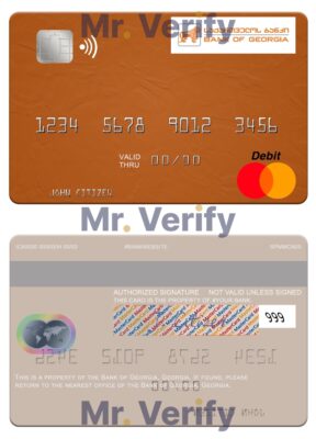 Fillable Georgia Bank of Georgia mastercard Templates | Layer-Based PSD