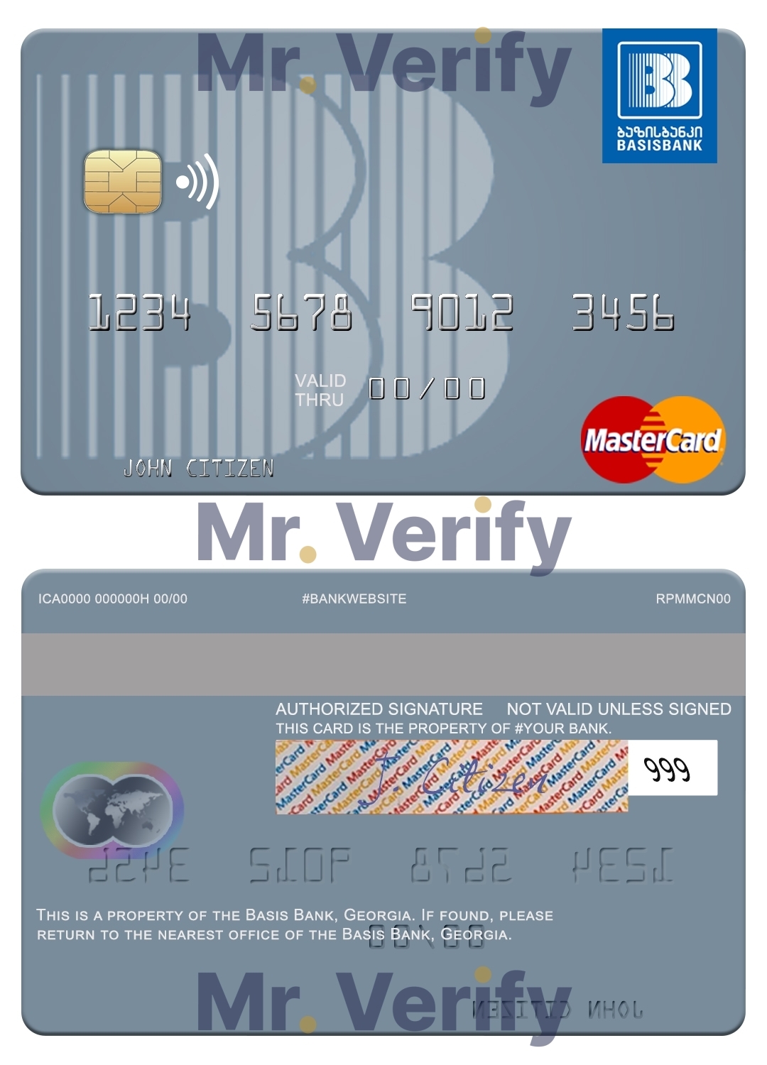 Fillable Georgia Basis Bank mastercard Templates | Layer-Based PSD