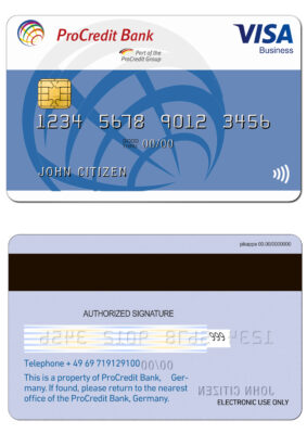 Fillable Germany ProCredit Bank visa business credit card Templates