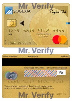 Fillable Luxembourg Sogexia bank mastercard credit card Templates | Layer-Based PSD