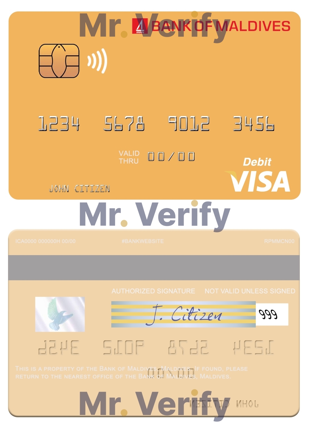 Fillable Maldives Bank of Maldives visa credit card Templates | Layer-Based PSD