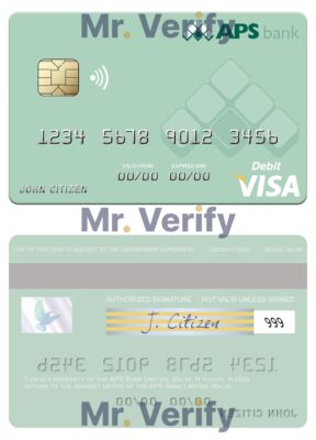 Fillable Malta APS Bank Limited visa card Templates | Layer-Based PSD
