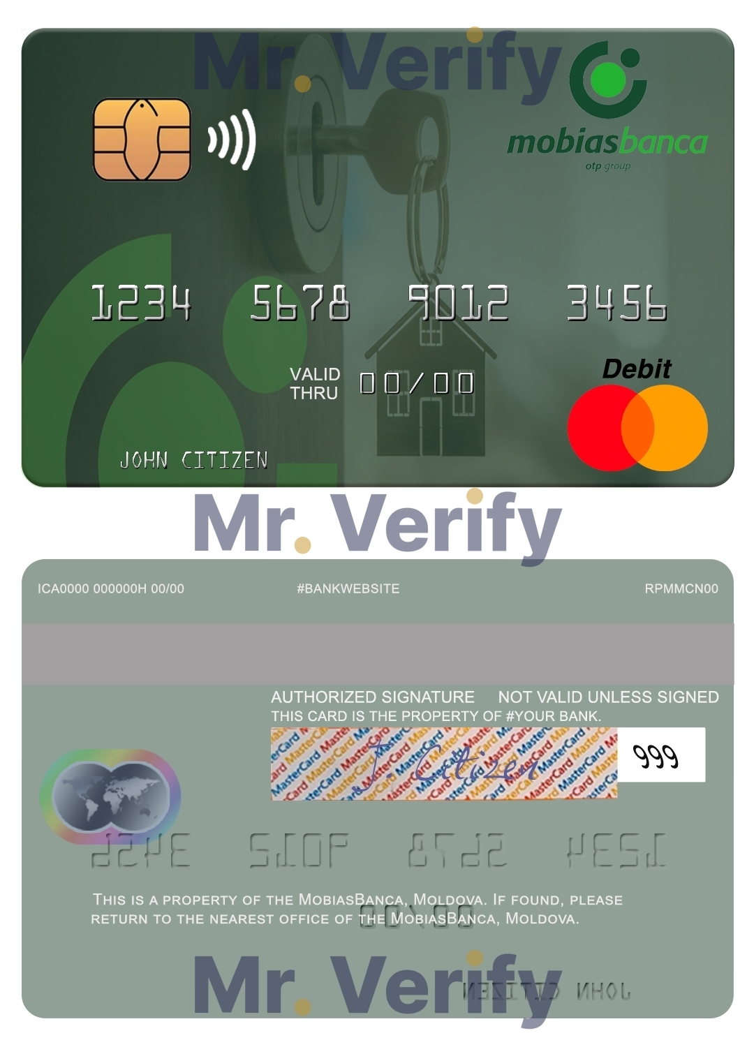 Fillable Moldova MobiasBanca bank mastercard Templates | Layer-Based PSD