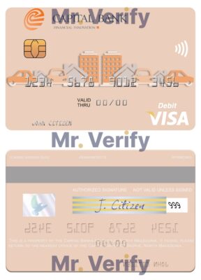 Fillable North Macedonia Capital Banka AD Skopje visa debit card Templates | Layer-Based PSD