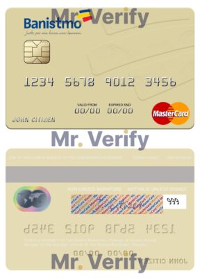 Fillable Panama Banco Banistmo mastercard Templates | Layer-Based PSD