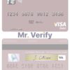 Fillable Saint Vincent and the Grenadines FirstCaribbean International Bank visa debit card Templates | Layer-Based PSD