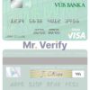 Fillable Slovakia VÚB Banka visa debit card Templates | Layer-Based PSD