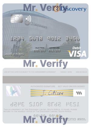 Africa Editable Docs 3 Fillable South Africa Discovery Limited visa debit card Templates | Layer-Based PSD