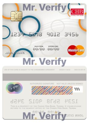Fillable Taiwan Chang Hwa Bank mastercard Templates | Layer-Based PSD