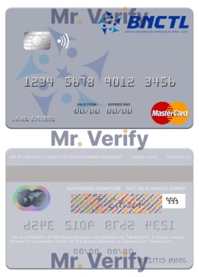 Fillable Timor-Leste Banco Nacional de Comércio de Timor-Leste mastercard Templates | Layer-Based PSD
