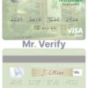 Fillable Trinidad and Tobago First Citizes Bank visa debit card Templates | Layer-Based PSD